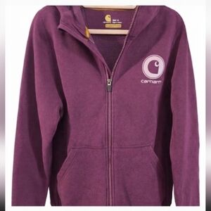 Carhartt Womens Plum Full-Zip Hoodie Jacket Sz Medium